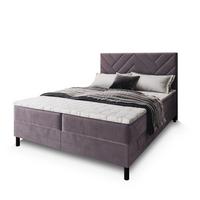 BOXBETT ROKIS 160x200 cm mit Matratze und Topper - Lila - Lila, Holz (160/200cm) - MASSENO