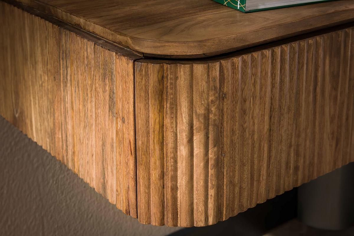 NACHTTISCH HEVE Holz Mango - Zwetschgeholzfarben, Holz (45/21/40cm) - KAWOLA