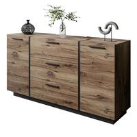 SIDEBOARD mit Schubladen ONYX LOFT - Eichefarben/Schwarz, Holzwerkstoff (158/81/41.3cm) - Lookway