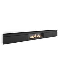 LOWBOARD Elektrokamin XXL, Schwarz, 368/35/45cm - Schwarz, Holzwerkstoff (368/45/35cm) - Skraut Home