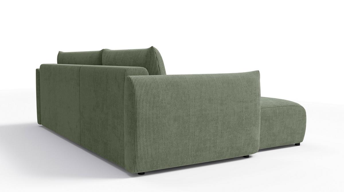ECKSOFA TAUER 3-Sitzer rechts, mint - Schwarz/Grün, Holz/Textil (248/173cm) - Wozimo