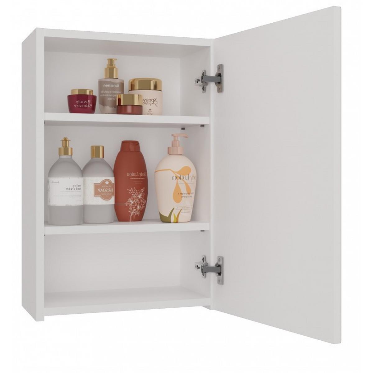 HÄNGESCHRANK mit Spiegel Weiß 40/60/22 - Weiß, Holzwerkstoff (40/60/22cm) - RAUMHIRSCH FURNITURE