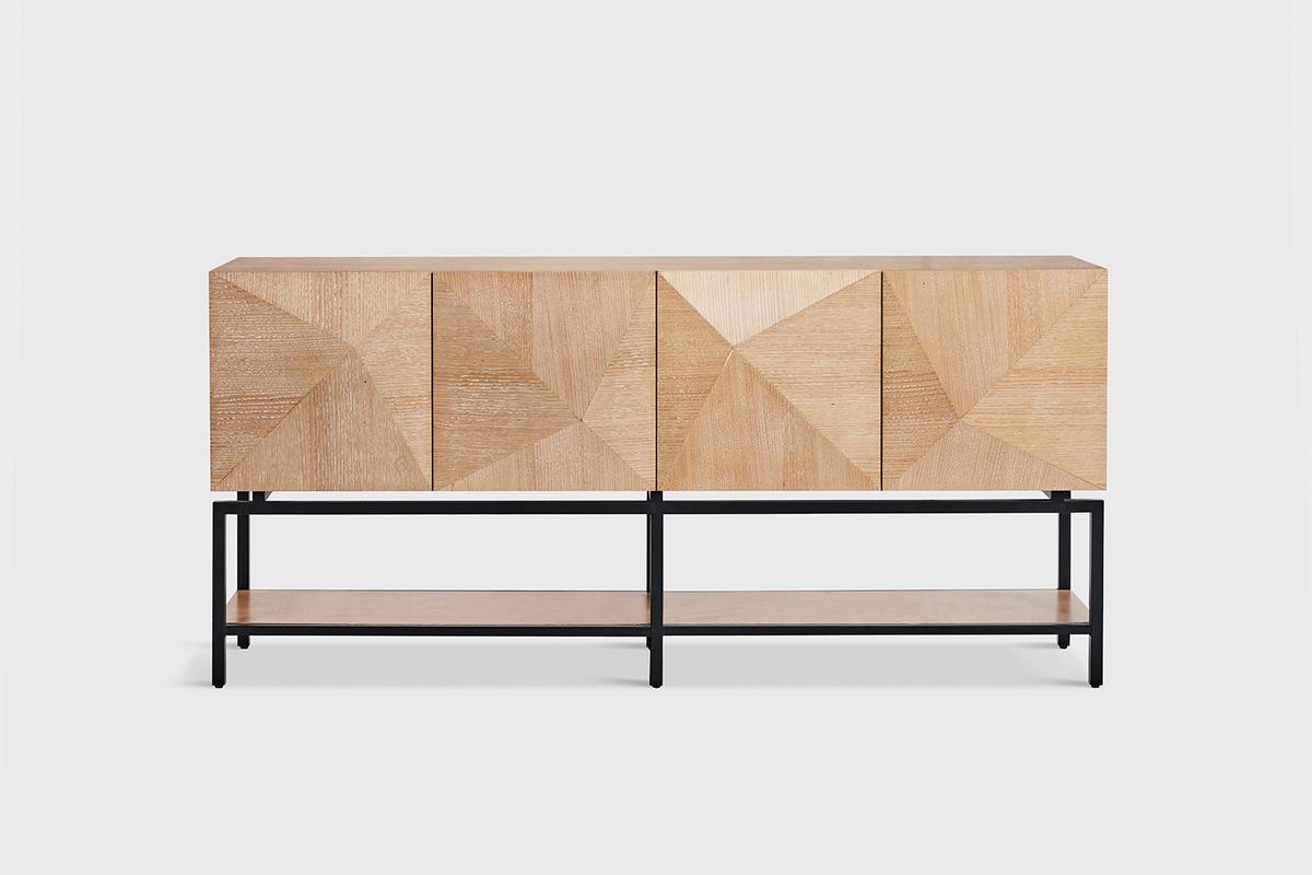 SIDEBOARD ANJO Braun Holz - Schwarz/Braun, Holz/Metall (180/85/40cm) - KAWOLA