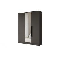 KLEIDERSCHRANK - LESE - 150 - Schwarz - Schwarz Hochglanz/Schwarz, Holzwerkstoff (150/200/51cm) - ALTDECOR