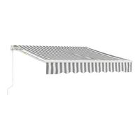 GELENKARMMARKISE Bitonto - Weiß/Grau, Textil/Metall (250/200cm) - [en.casa]