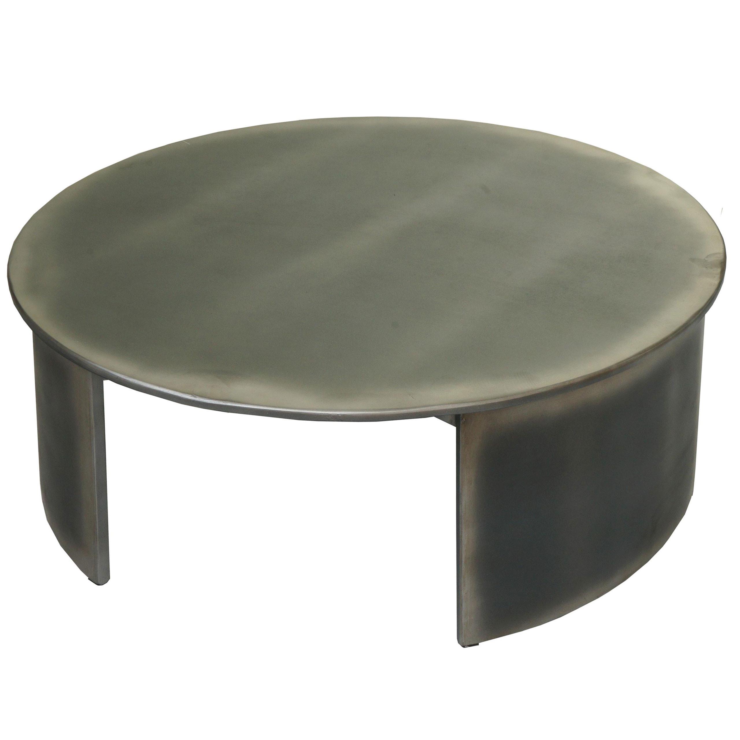 COUCHTISCH rund Grau - Grau, Holz (80/80/30cm) - MCW