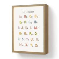 NACHTTISCHLAMPE MIT AKKU Pädagogisch - Alphabet lernen - Farbenfroh - Weiß - Buchstaben 30x40 cm - Weiß, Holzwerkstoff (8/30/40cm) - OnlyWow