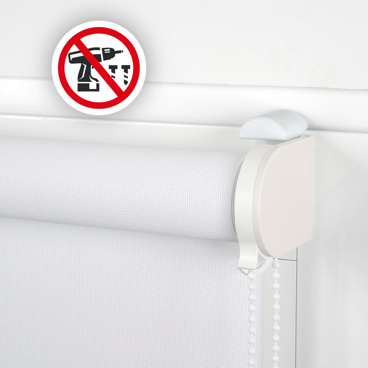 SCREEN-ROLLO Plus Easyfix Weiß 100x180 - Weiß, Kunststoff (100/180/1cm) - STORESDECO