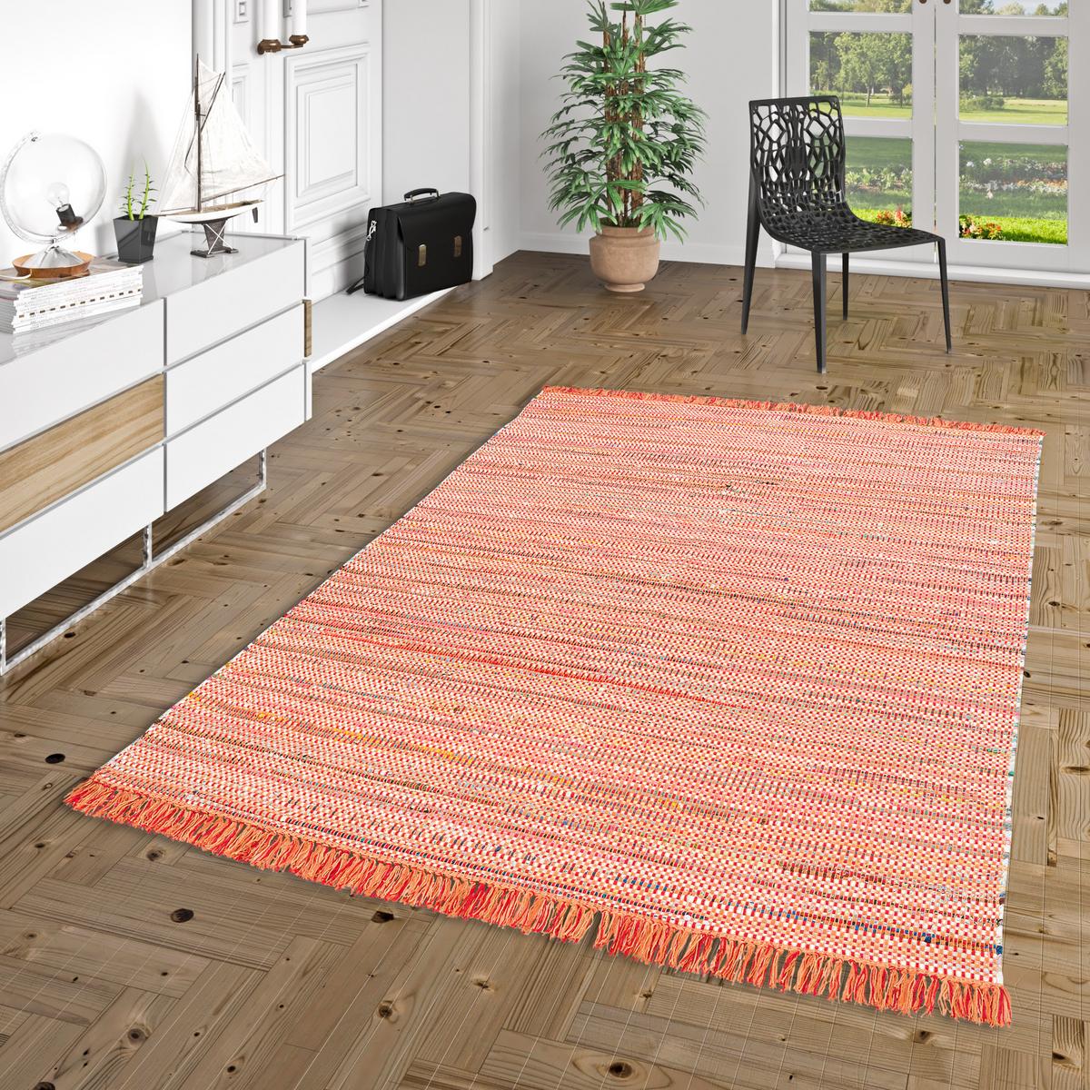 BAUMWOLLE NATUR TEPPICH CAYENNE - Rot, Textil (170/240cm) - Pergamon