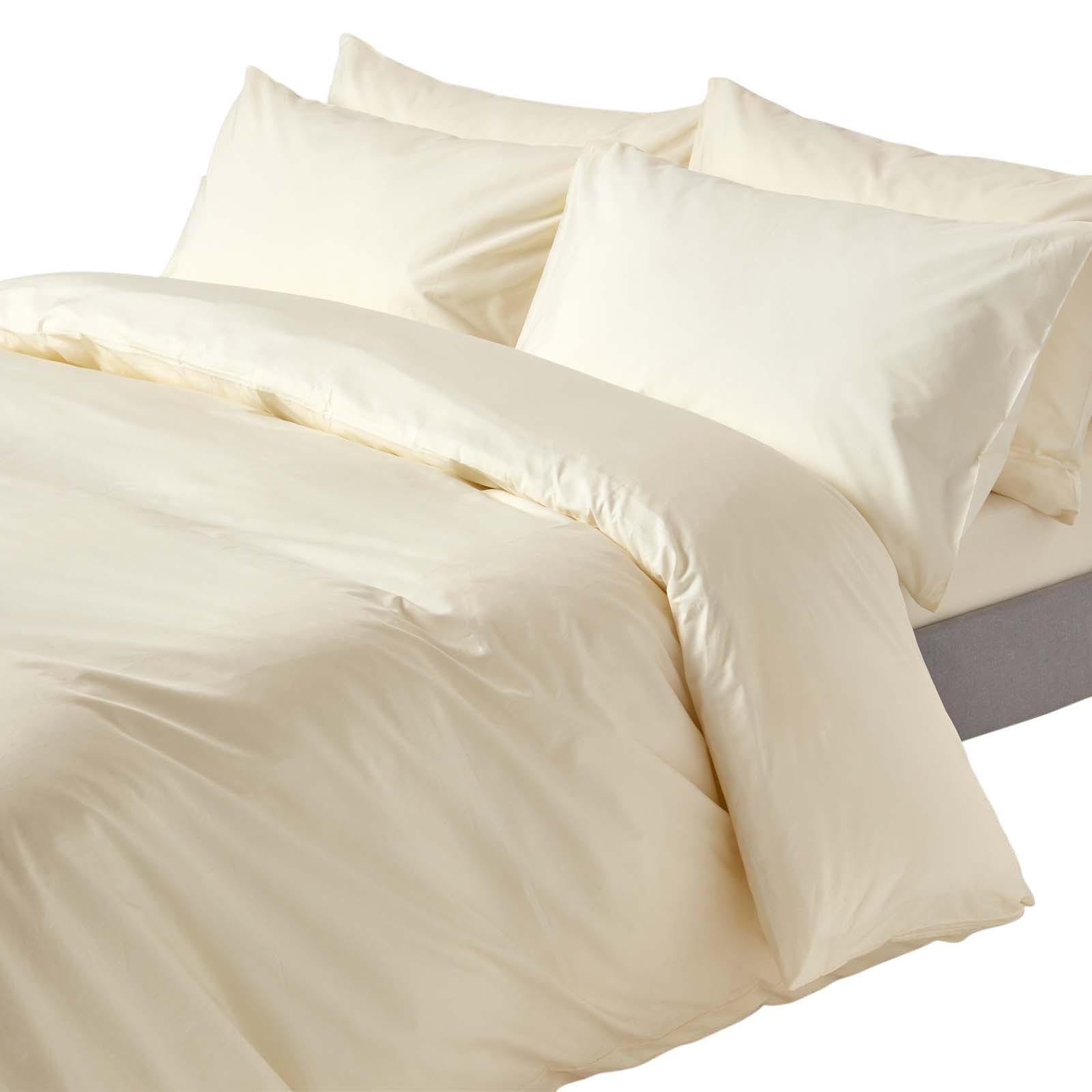 BETTWÄSCHE Perkal Fadendichte 200 - Creme, Textil (260/220cm) - Homescapes