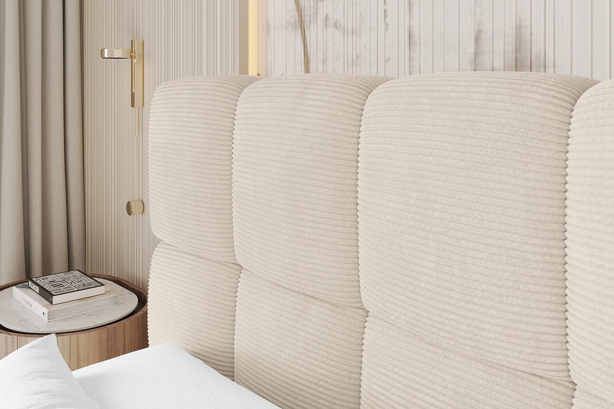 BOXBETT - AURI-H4 - 120x200 Beige Cord - Champagner, Holzwerkstoff (120/200cm) - ALTDECOR