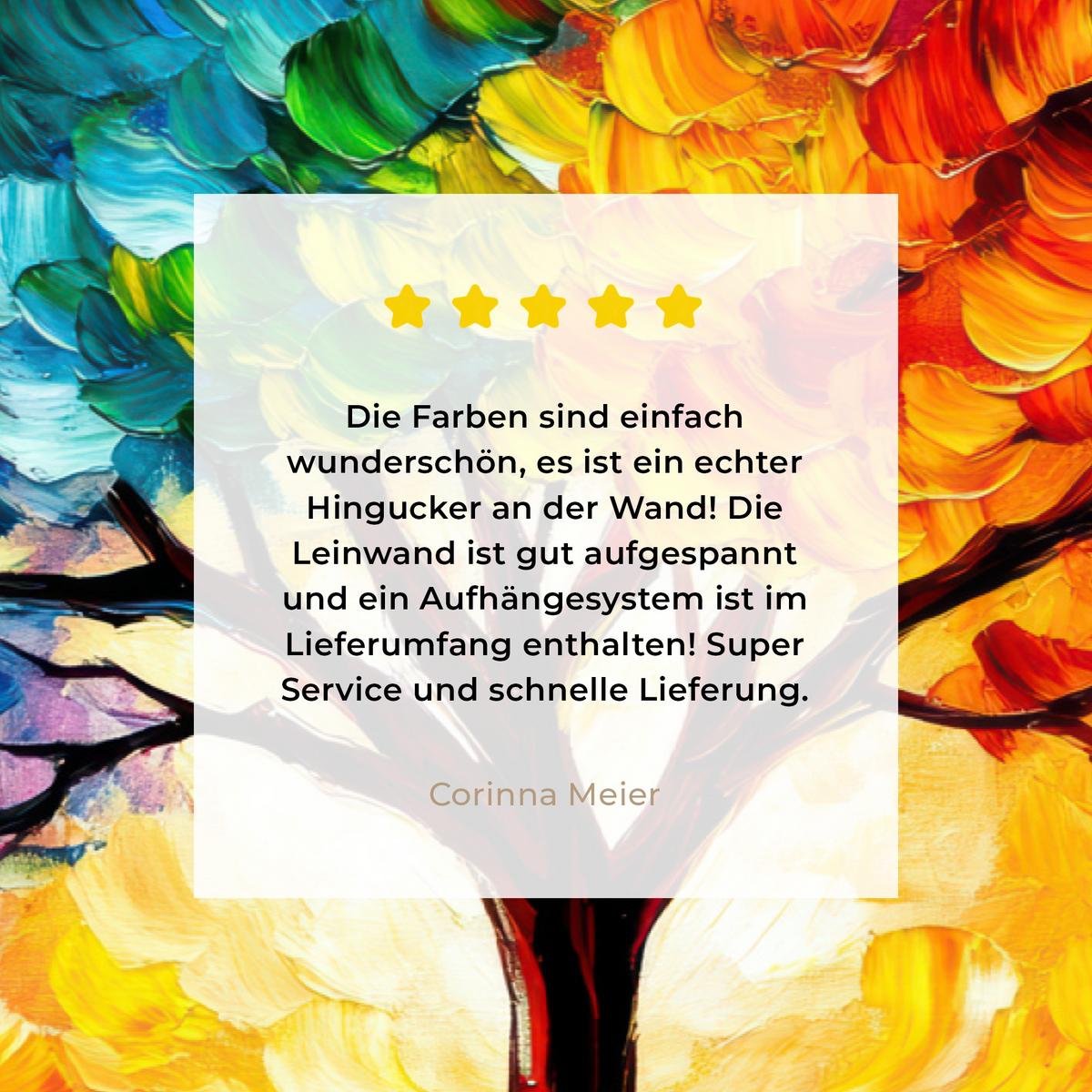 LEINWANDBILD Baum - Kunst - Natur - Sonnenuntergang XXL 150x100 cm - Multicolor, Textil (150/100cm) - MuchoWow