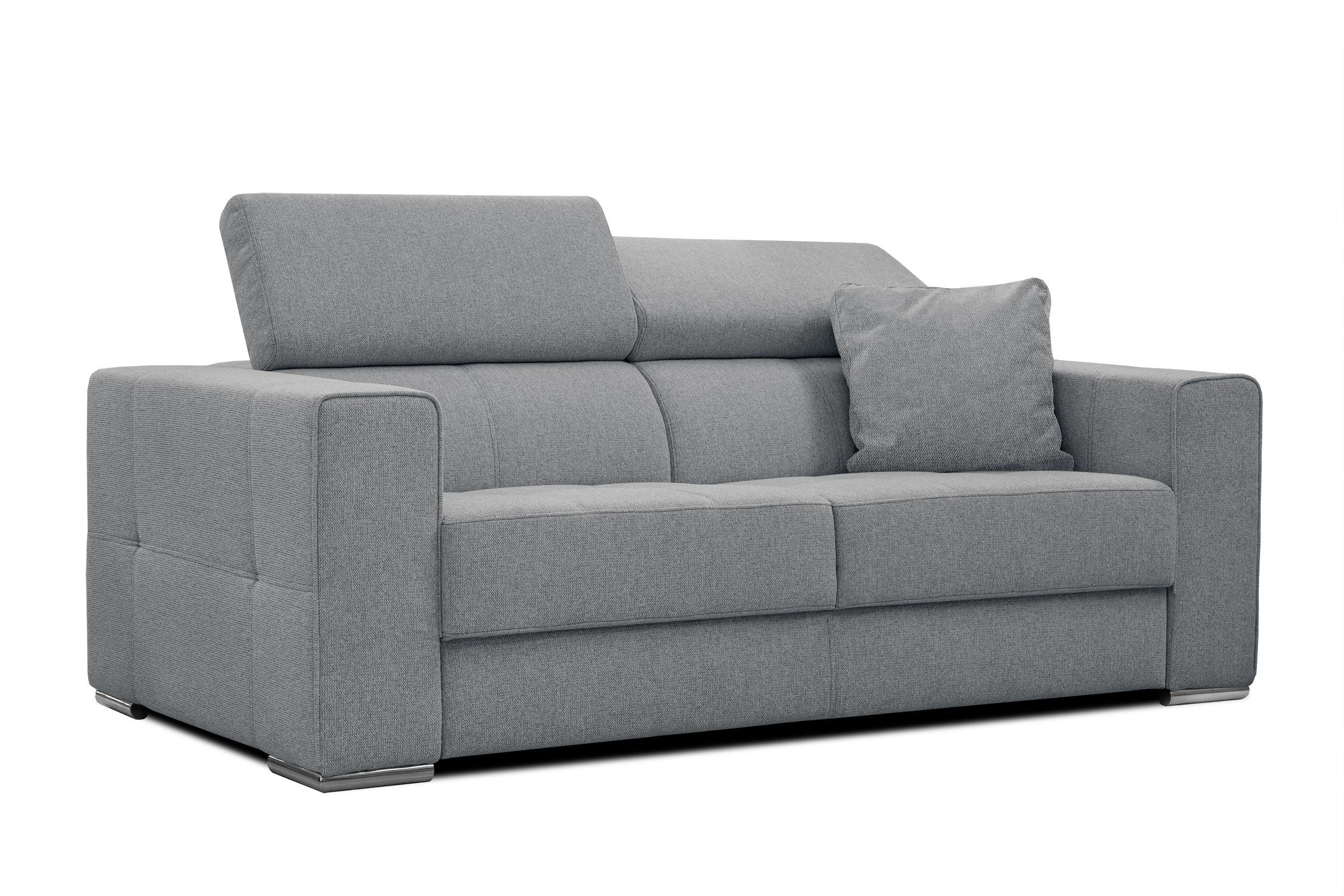 SOFA QUARTZ 3-Sitzer, grau - Grau, Holzwerkstoff/Textil (202/80/102cm) - Wozimo