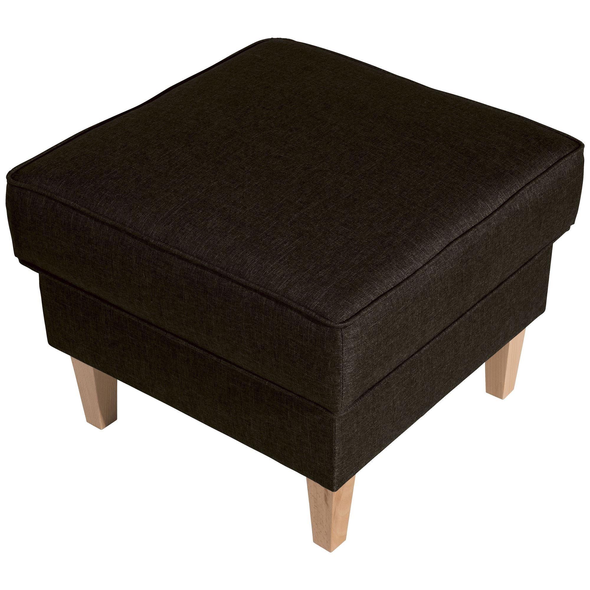 HOCKER Karlen Bezug Flachgewebe Buche natur / braun - Buchefarben/Braun, Kunststoff (53/45/53cm) - 58aufmkessel