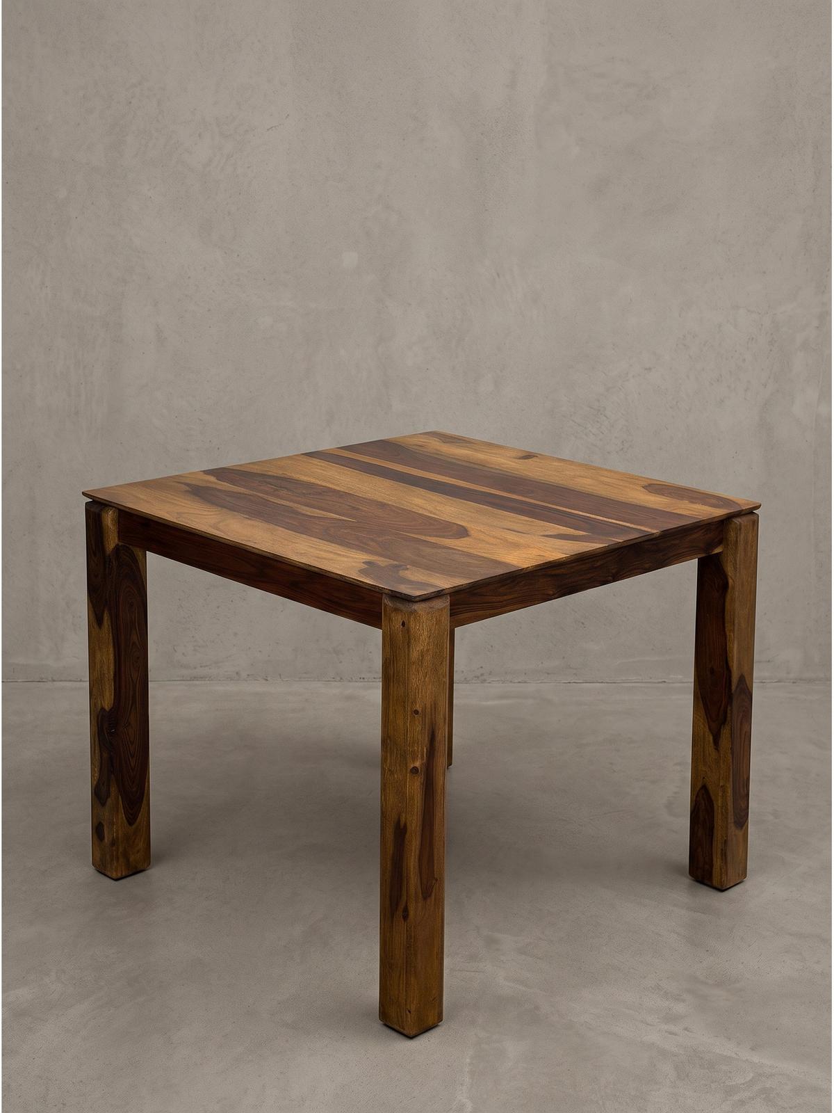 ESSTISCH CHARENTE, Dunkles Massivholz, 80 x 80 x 75 cm - Braun, Holz (80/80/75cm) - KADIMA DESIGN