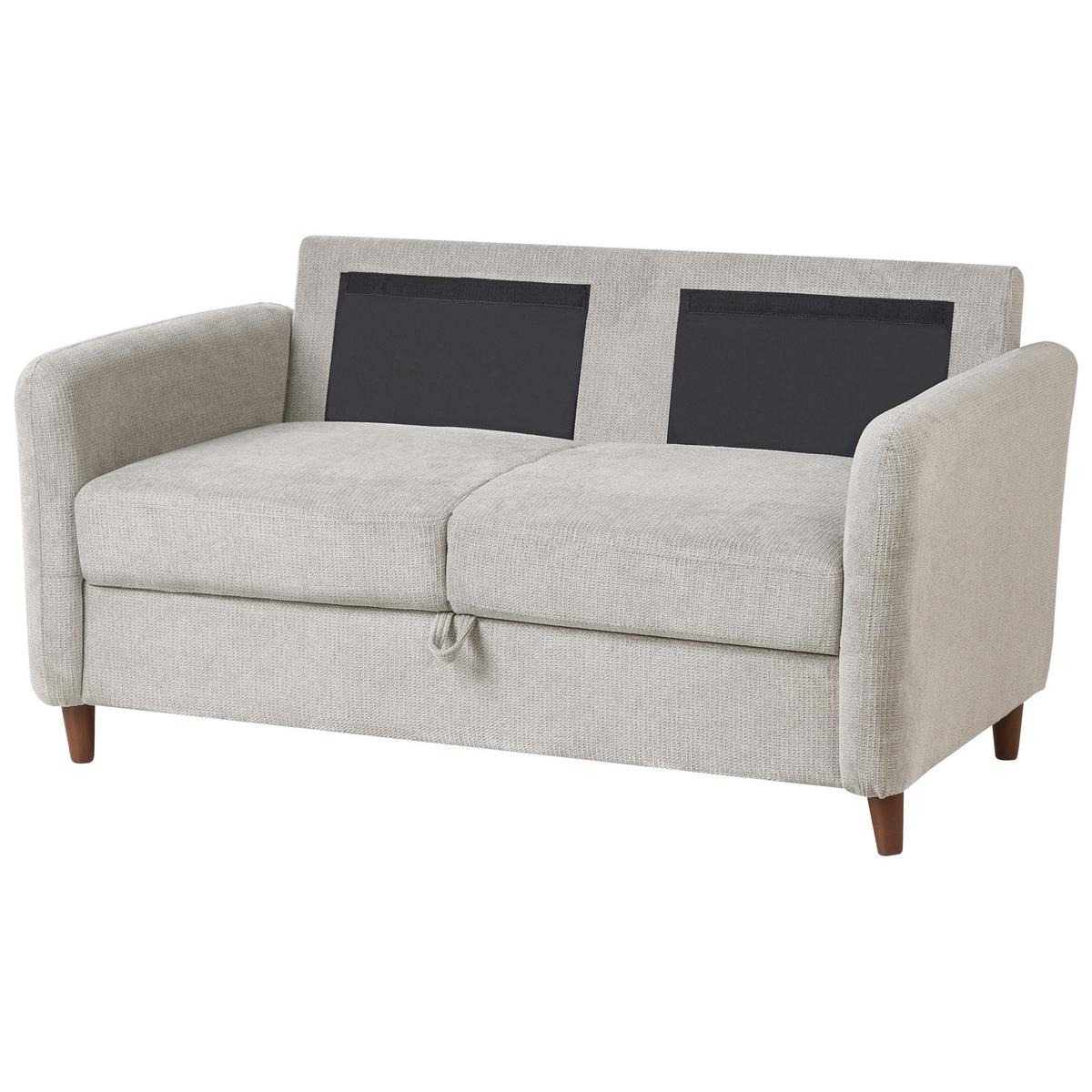 2-SITZER-SOFA Stoff Grau Mare - Grau, Textil (143/88/77cm) - Beliani