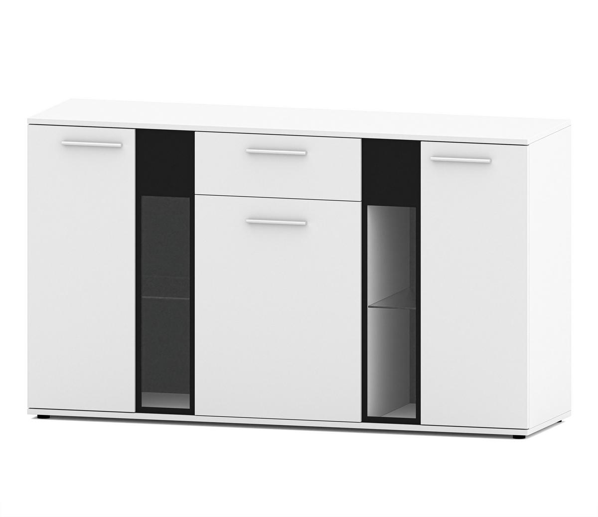 SIDEBOARD Formilo Weiß Matt 140,4/80/40,2 cm – Kommode mit Schublade - Weiß, Holzwerkstoff/Kunststoff (140/80/40cm) - AX Living