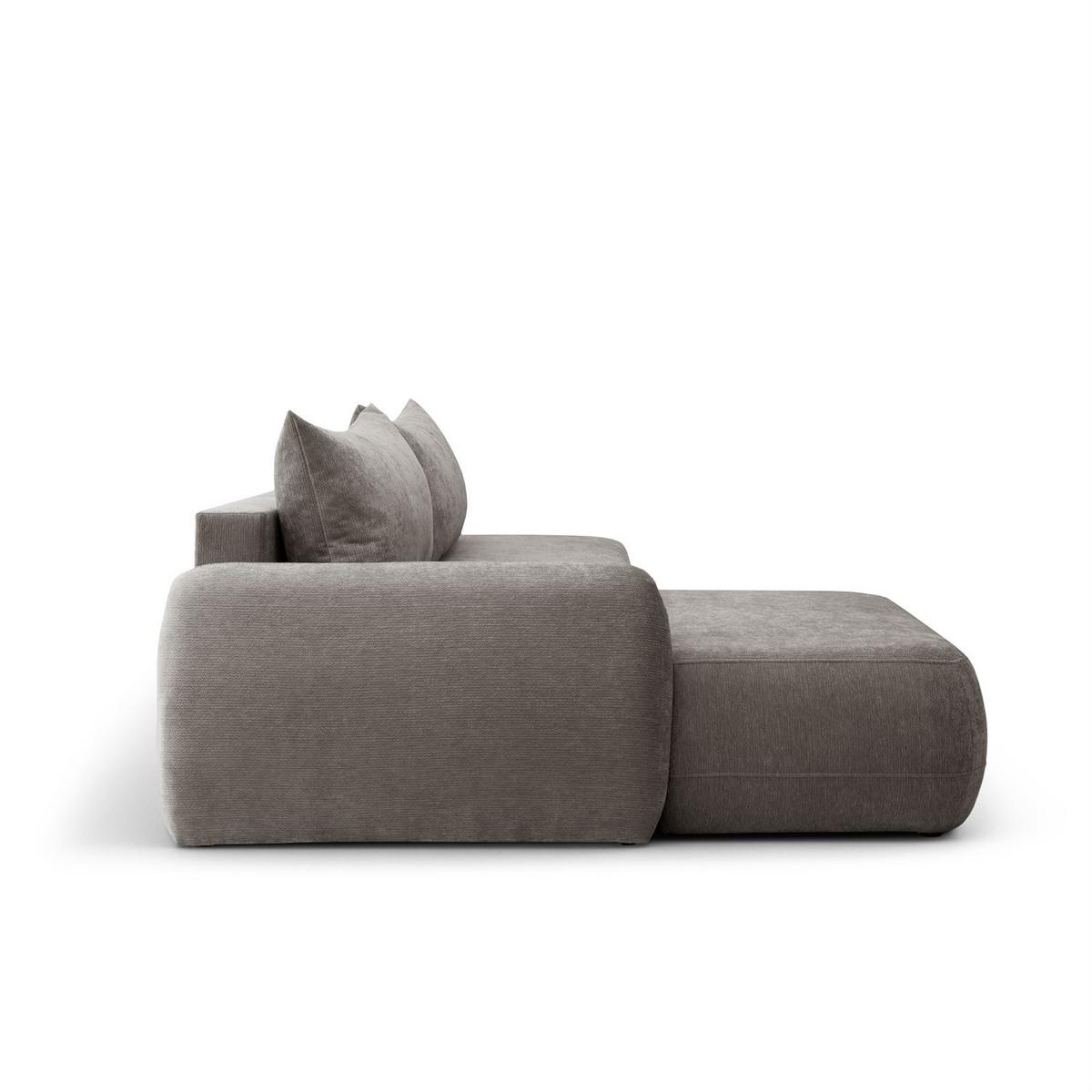 ECKSOFA GOYA mit Schlaffunktion und Bettkasten, Linke, Perfect Harmony 85 - Hellgrau, Textil (184/302cm) - Lookway