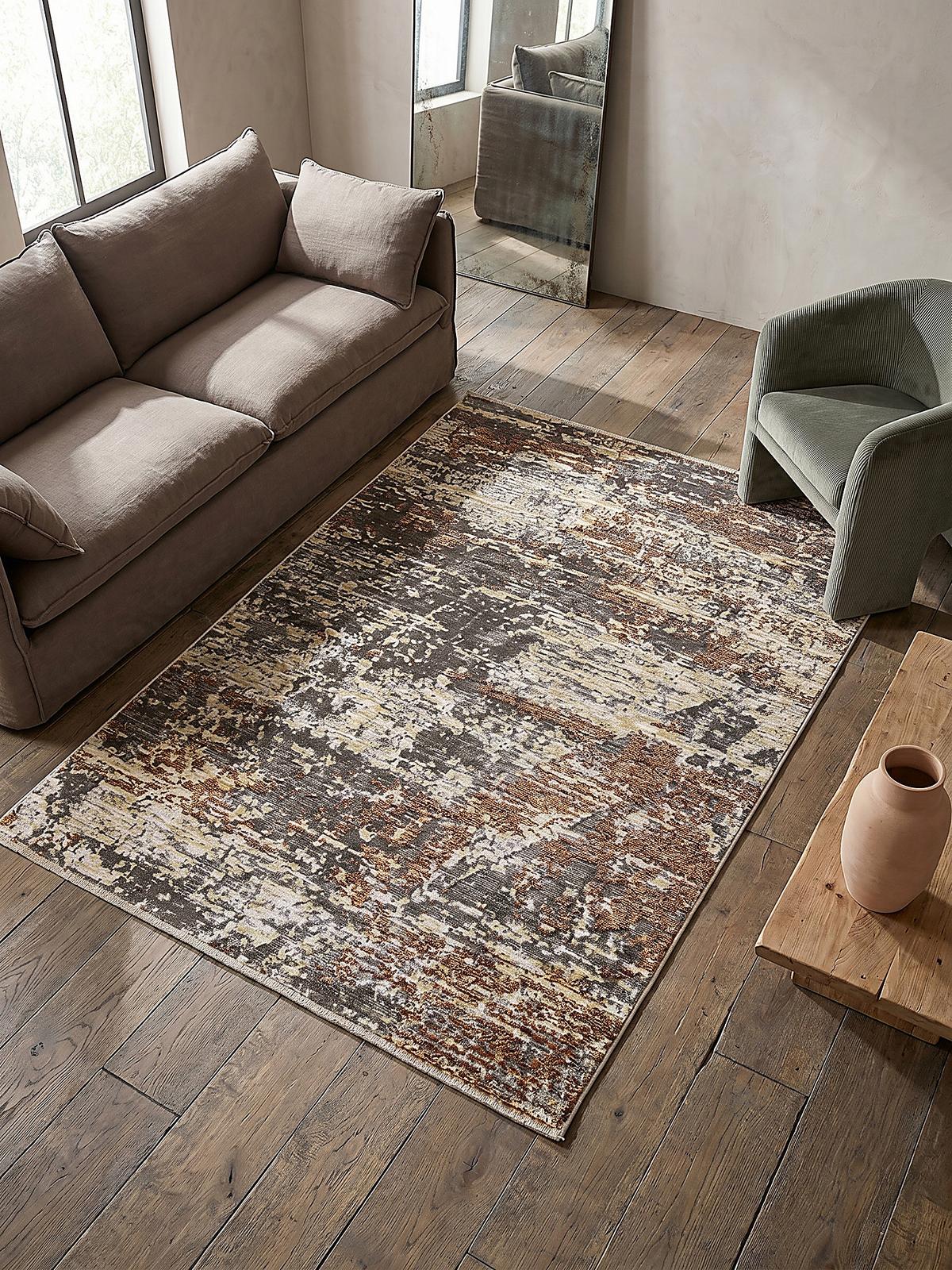 TEPPICH ADUR, abstrakt, Erdtöne, 160 x 230 cm - Braun, Textil (230/160cm) - KADIMA DESIGN
