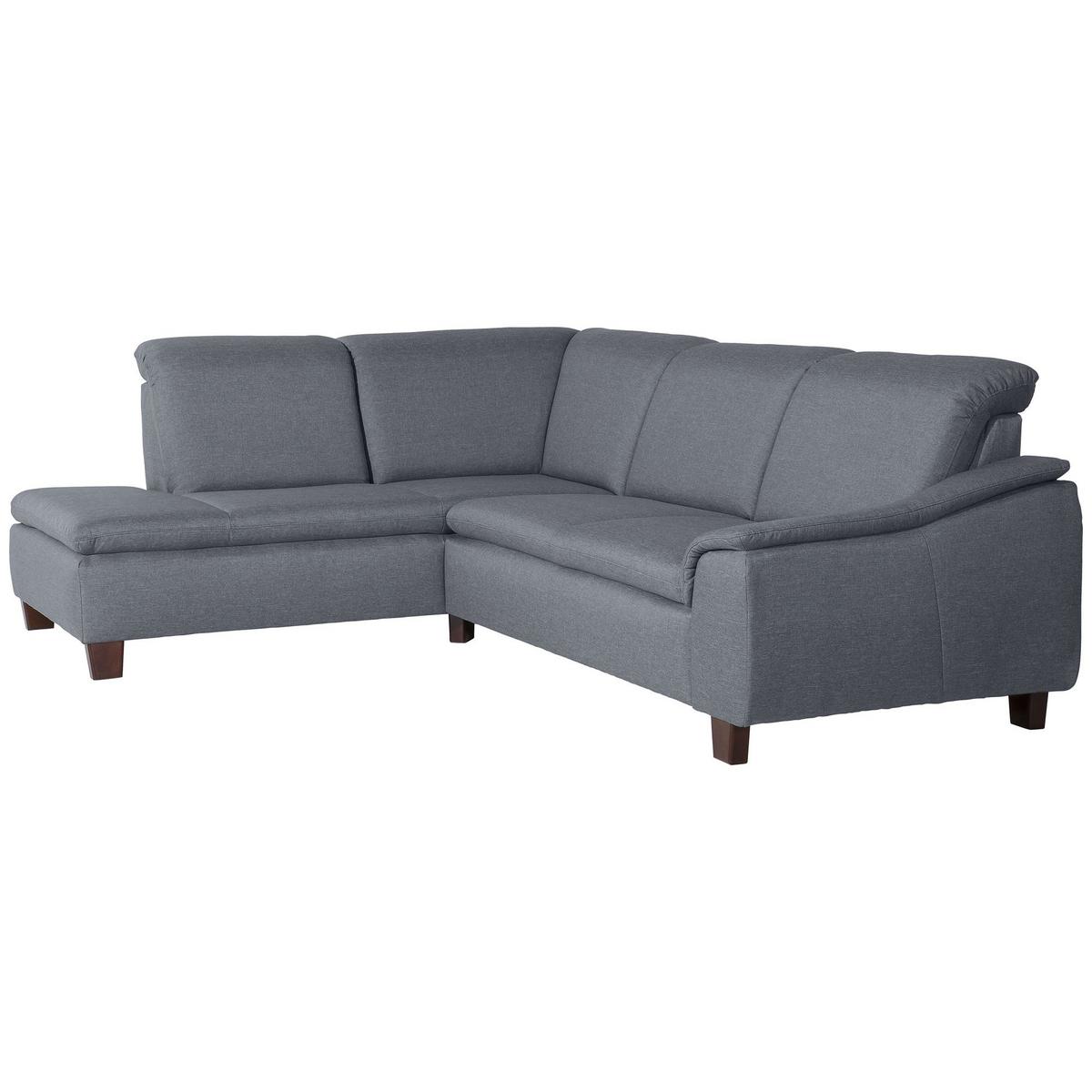 ECKSOFA mit Ottomane links Kaylil Flachgewebe denim - Flieder, Kunststoff (187/247cm) - 58aufmkessel