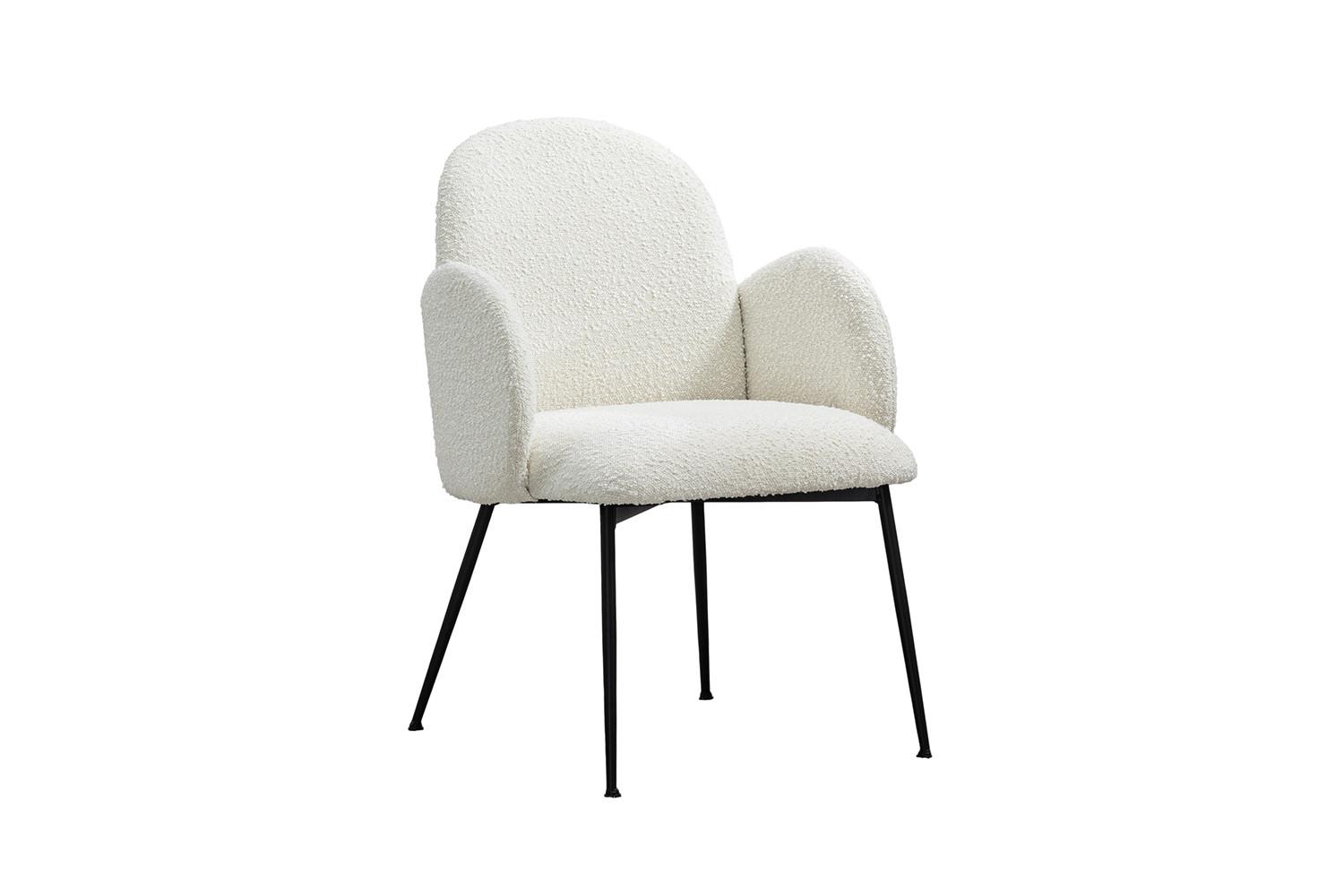 ESSZIMMERSTUHL DEON Cremeweiß Webstoff (1er-Set) - Creme, Textil (59/84/62cm) - KAWOLA