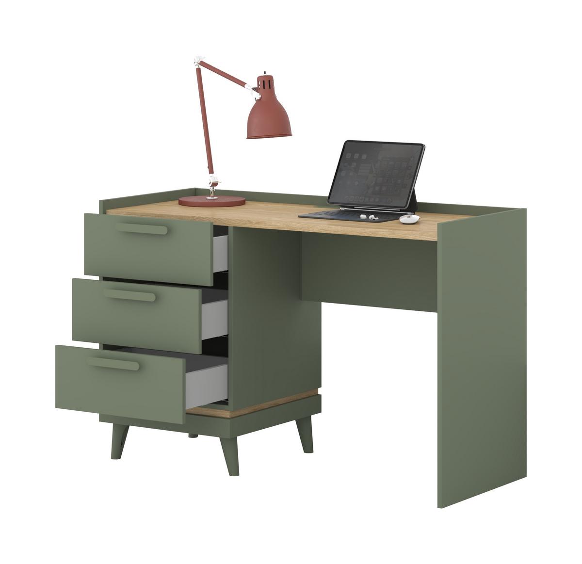 SCHREIBTISCH ACARA 120x50x79,5 cm Bürotisch Computertisch, Hellgrün - Hellgrün, Holzwerkstoff (50/120/79.5cm) - MASSENO