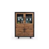 HIGHBOARD GONA Anthrazit Holz - Anthrazit, Holz (130/180/50cm) - KAWOLA