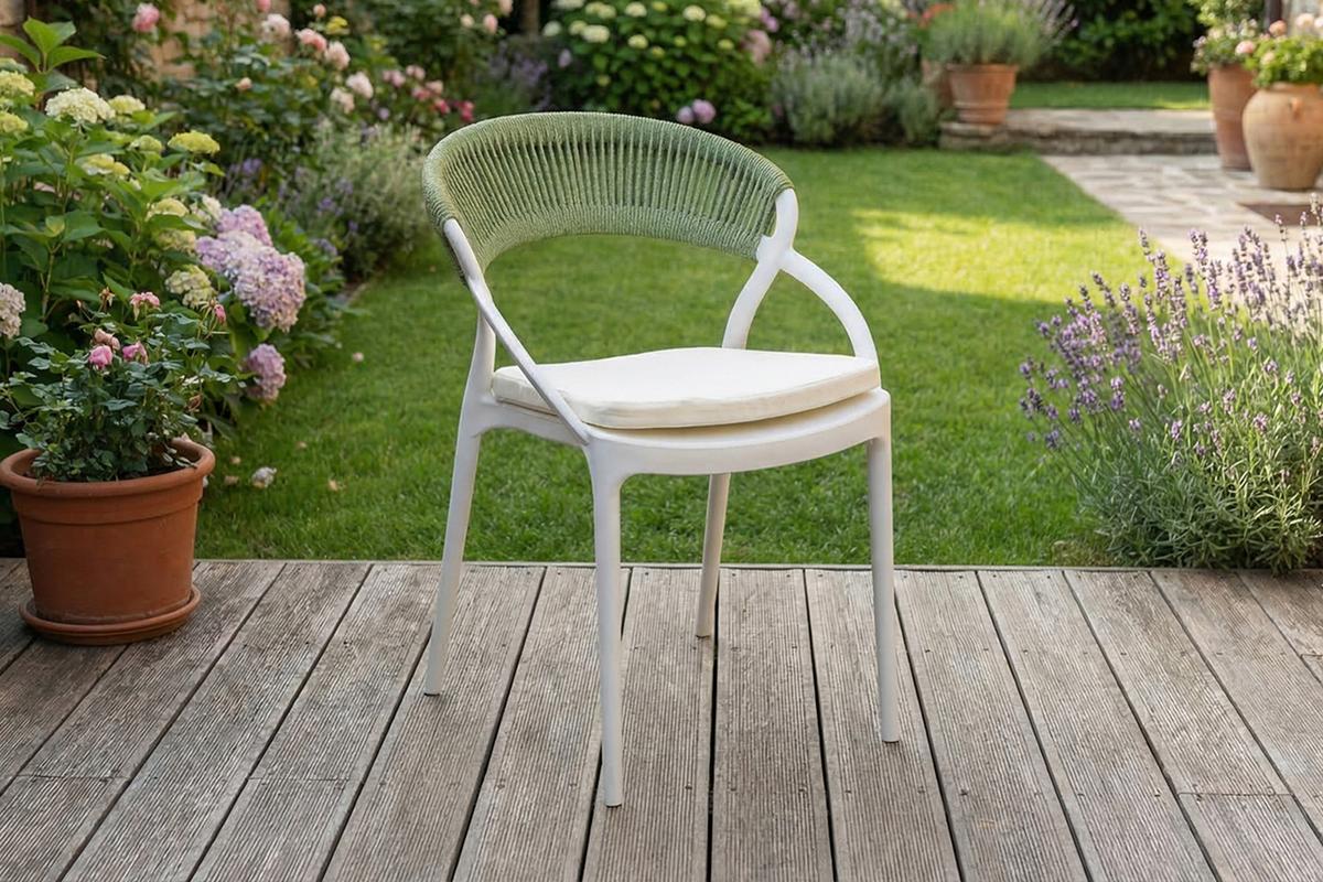 GARTENSTUHL KISO Grün Kunststoff Stapelbar (1er-Set) - Grün, Kunststoff (54/79/58cm) - KAWOLA