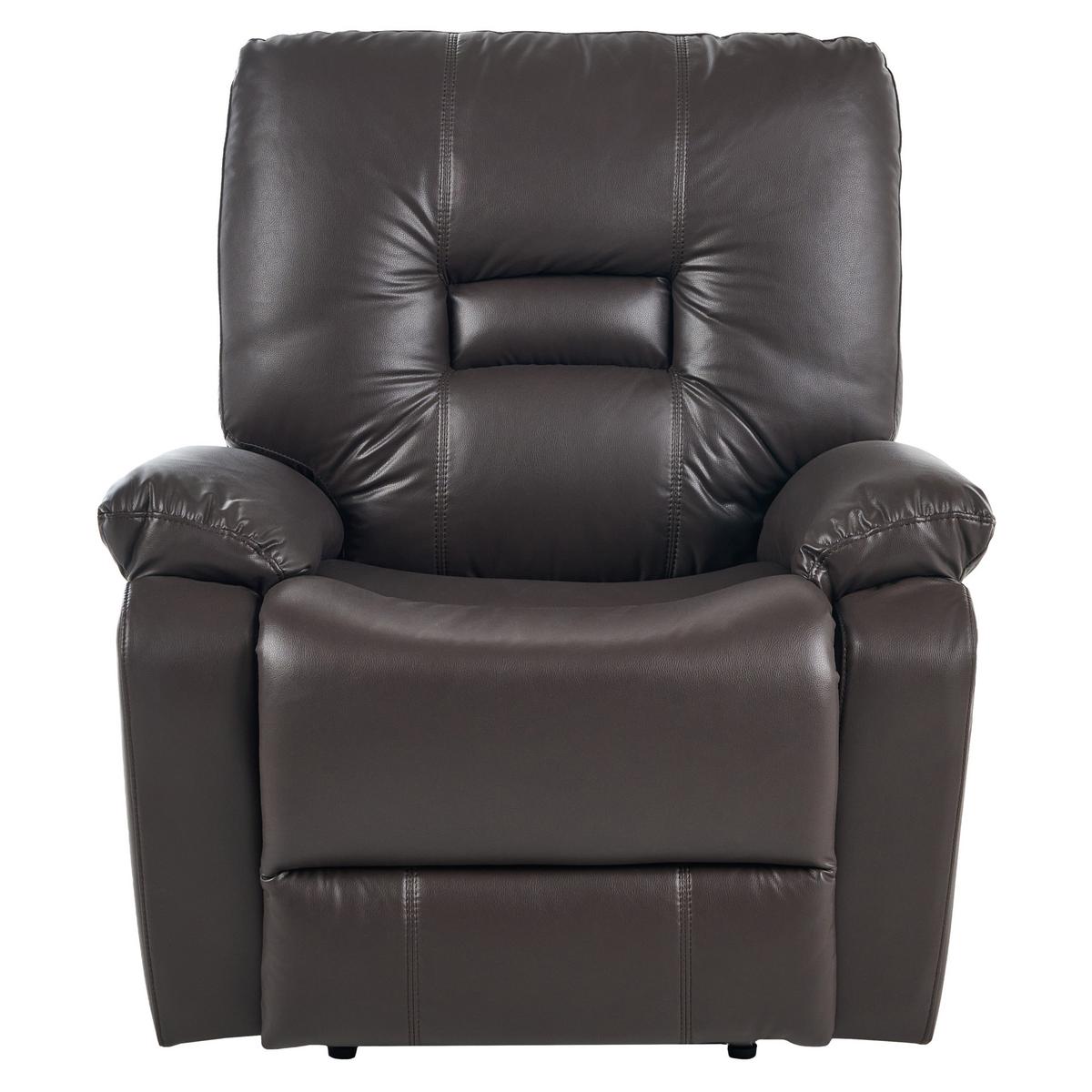 SESSEL Kunstleder braun verstellbar Bergen - Braun, Kunststoff (85/101/74cm) - Beliani