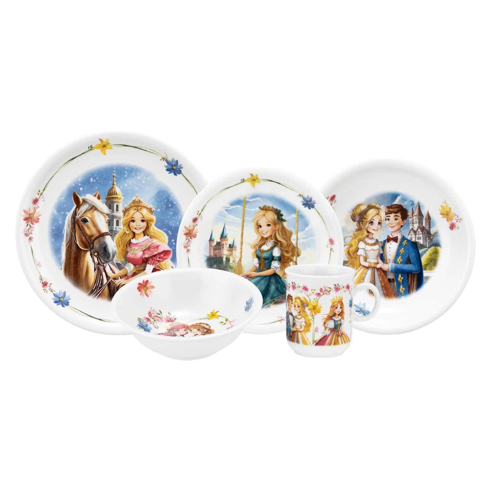 KINDERGESCHIRR SET Compact Prinzessin bunt 5-tlg. - Multicolor, Keramik (2/2/2cm) - Seltmann Weiden