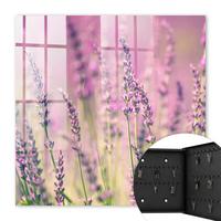 SCHLÜSSELBOX Schwarz 30x30 cm- Türöffnung nach rechts - Lila Garten - Lila, Metall (30/30/5cm) - TULUP