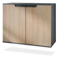 KOMMODE Sylt Eiche sägerau - Eiche San Remo, Holzwerkstoff (92.5/73.5/35cm) - Vladon