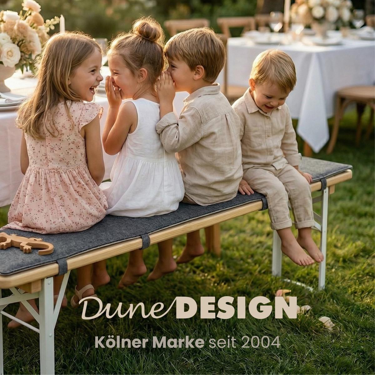 BIERBANKAUFLAGE Filz, 2er Set, Grau 180/28/1 cm - Grau, Kunststoff (28/1/180cm) - Dunedesign