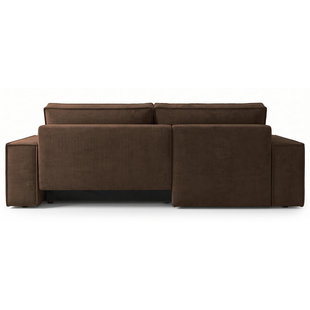 ECKSOFA Farese Braun Cordbezug - Schwarz/Braun, Kunststoff/Textil (267/167cm) - Selsey