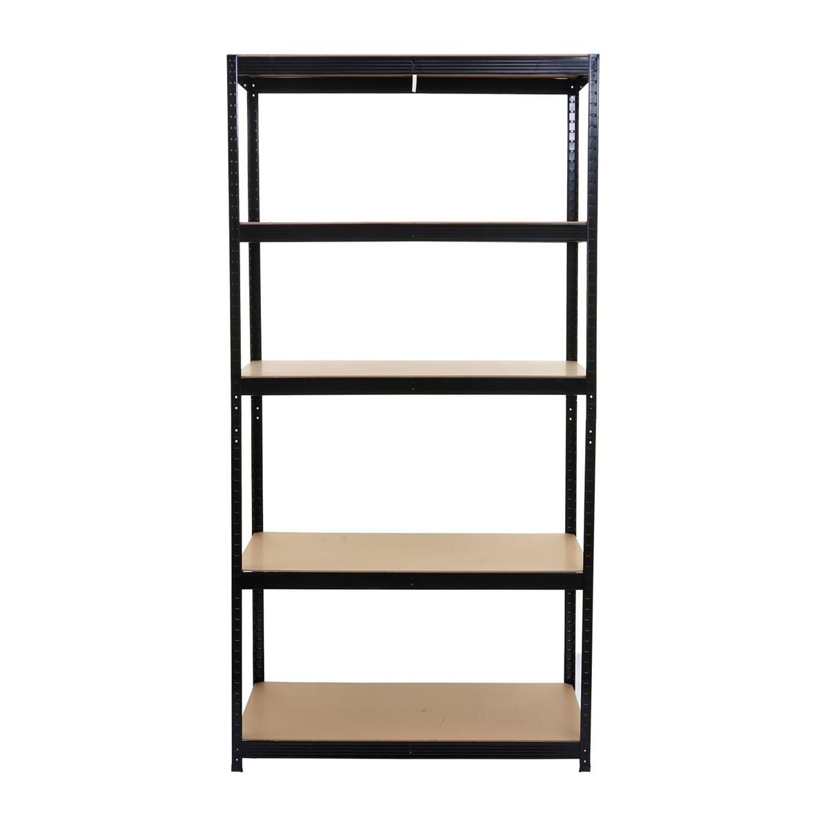 SCHWERLASTREGAL Schwarz, Braun - Schwarz/Braun, Metall (101/200/61cm) - MCW