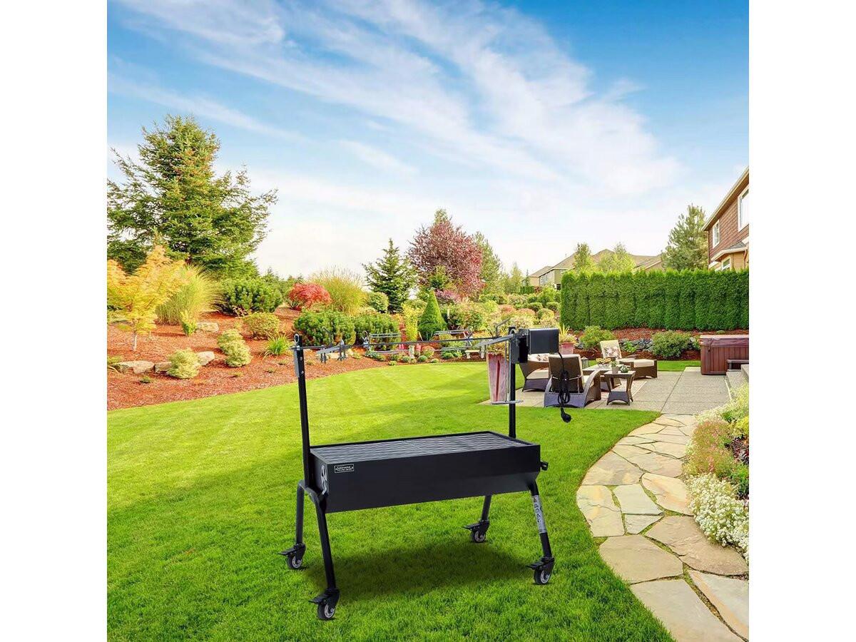 HOLZKOHLENGRILL senator Schwarz - Schwarz, Metall (69/96/106cm) - Habitat Garten