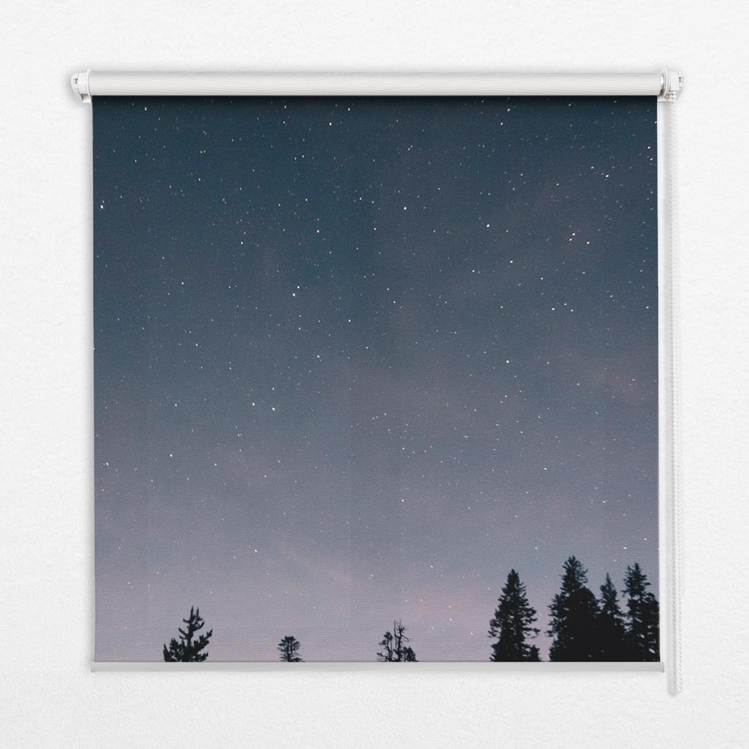 INNENROLLO - Fensterrollo - Rollo - 100x180 cm - Sternenhimmel - Dunkelblau, Kunststoff (100/180/0.5cm) - TULUP