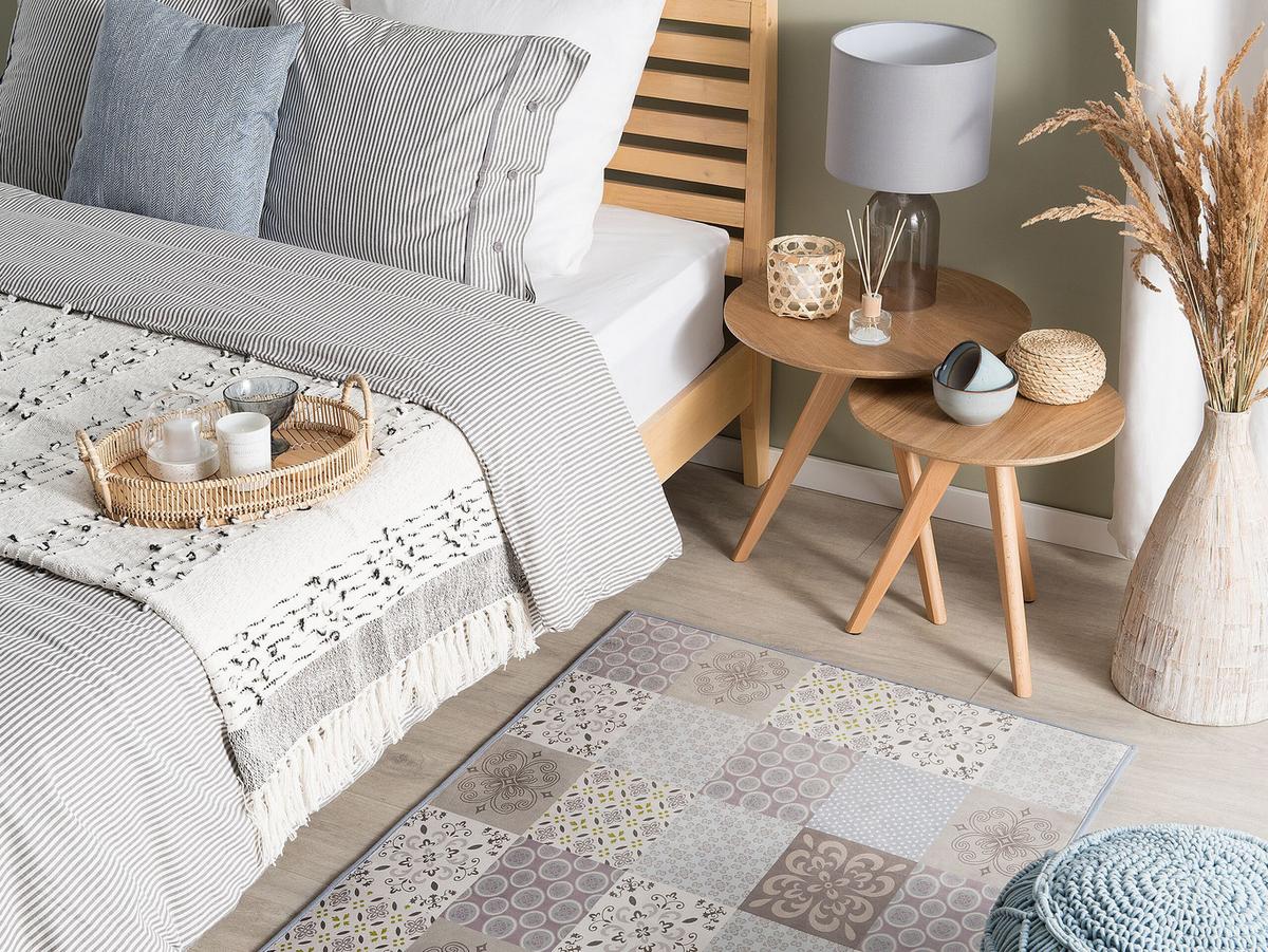 KURZFLOR-TEPPICH Inkaya 150/80 cm - Grau, Kunststoff (80/150cm) - Beliani