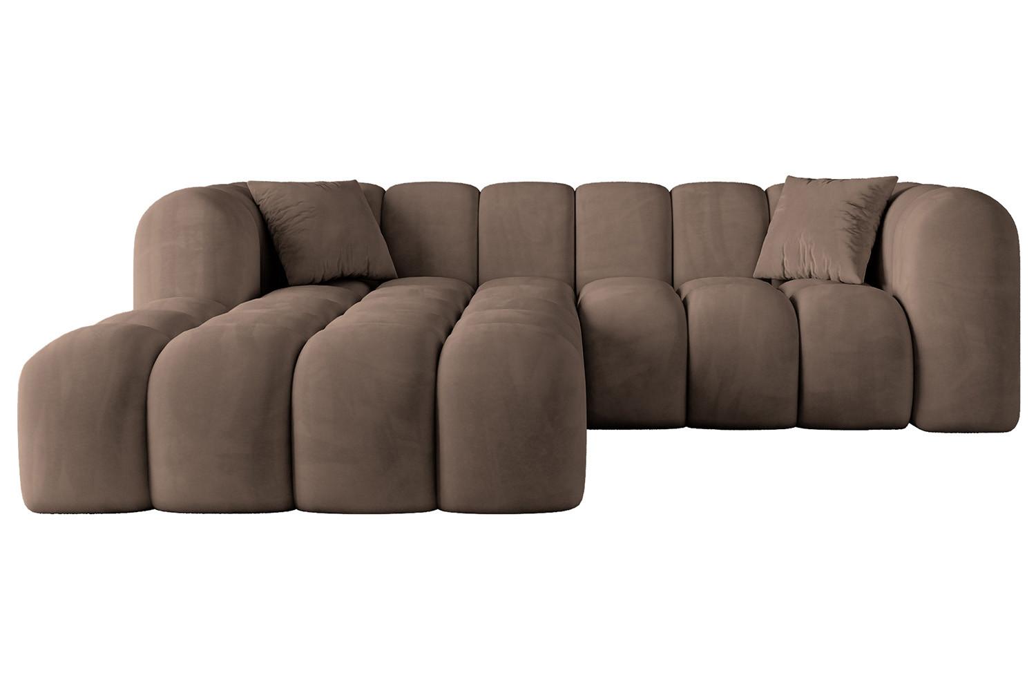 ECKSOFA Ottomane Links OLEA-L1 - 231x173x74 cm Braun - Schwarz/Braun, Holzwerkstoff/Kunststoff (231/173cm) - ALTDECOR