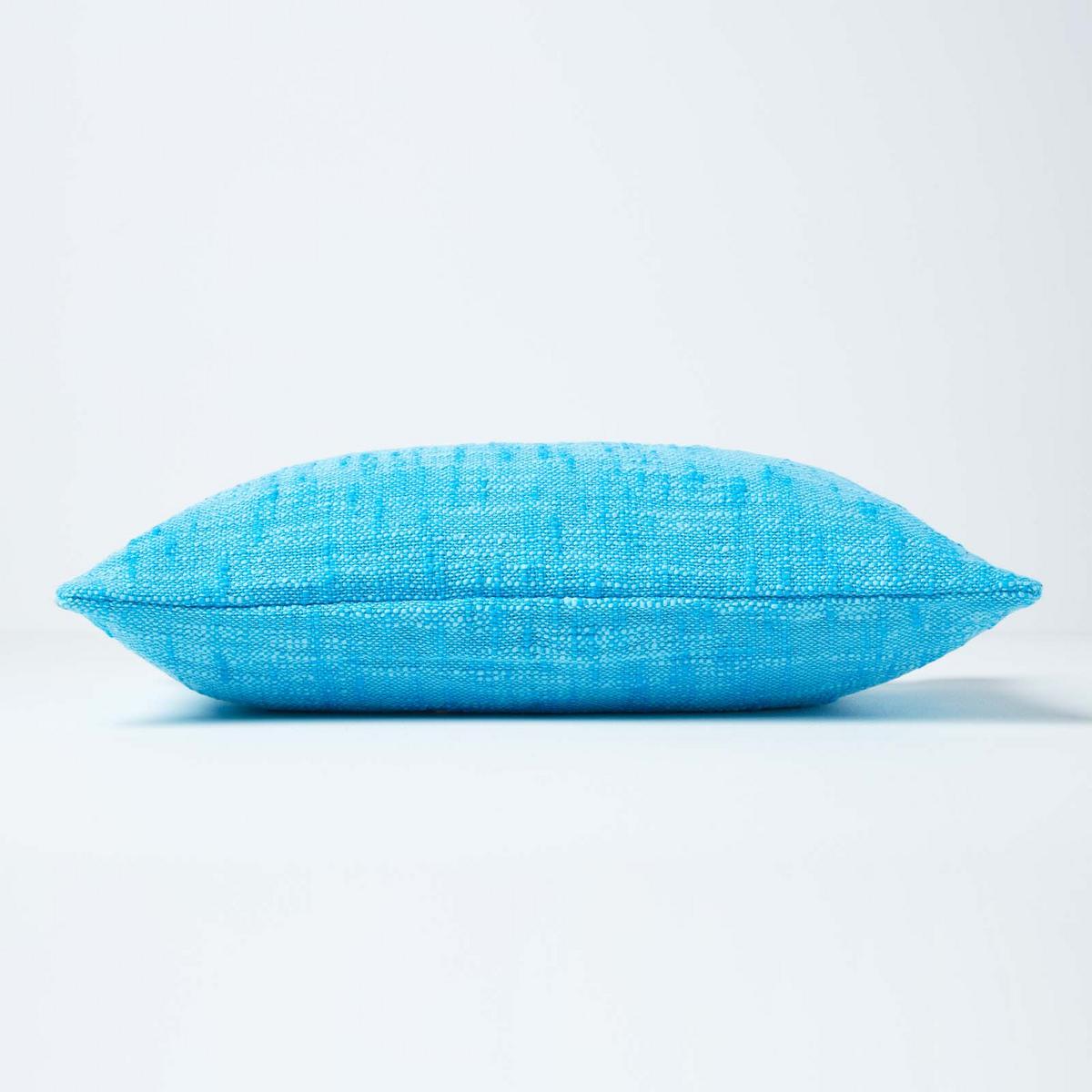 KISSENHÜLLE Nirvana Slub 30/50 cm, 100% Baumwolle - Türkis, Textil (30/50cm) - Homescapes