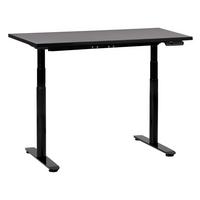 SCHREIBTISCH schwarz 120/72 cm elektrisch höhenverstellbar Destin IV - Schwarz, Holz (72/120/67cm) - Beliani
