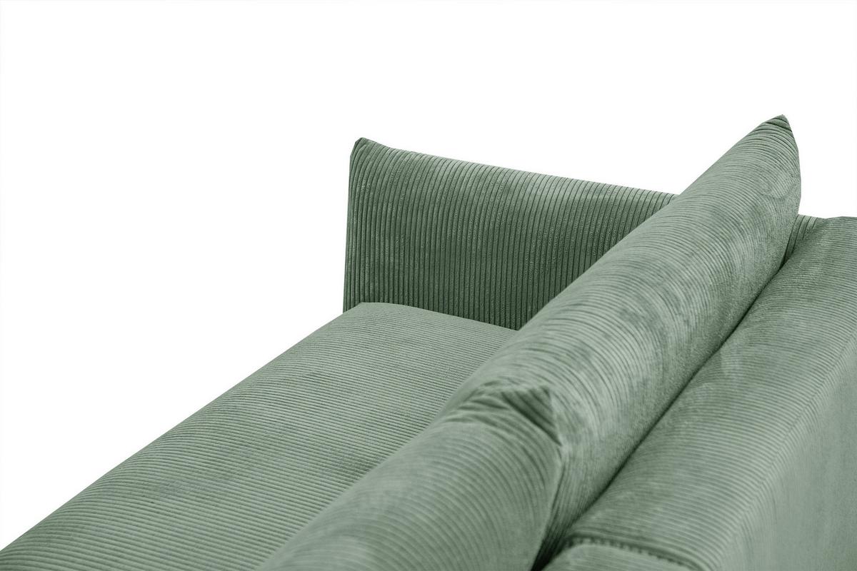 ECKSOFA TAUER 5-Sitzer, mintgrün - Schwarz/Mintgrün, Holzwerkstoff/Kunststoff (292/174cm) - Wozimo