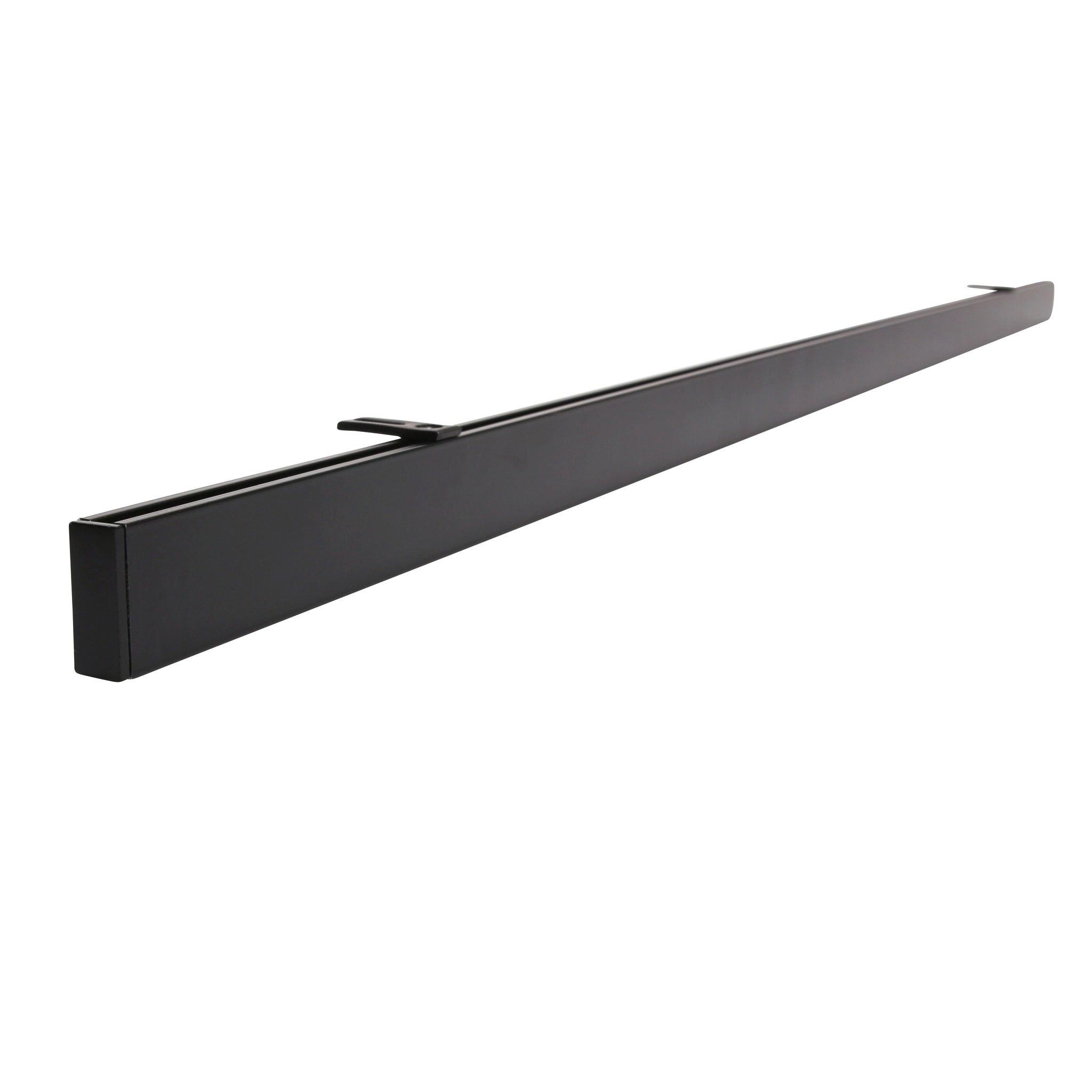 GARDINENSCHIENE Innenlauf auf Maß 1-läufig Schwarz - Serie Loft - Schwarz Hochglanz, Metall (390cm) - Deco-Raum