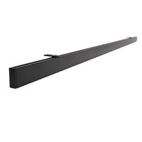 GARDINENSCHIENE Innenlauf auf Maß 1-läufig Schwarz - Serie Loft - Schwarz, Metall (270cm) - Deco-Raum