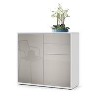 KOMMODE Ben Front in Sandgrau Hochglanz - Sandfarben, Holzwerkstoff (79/74/36cm) - Vladon