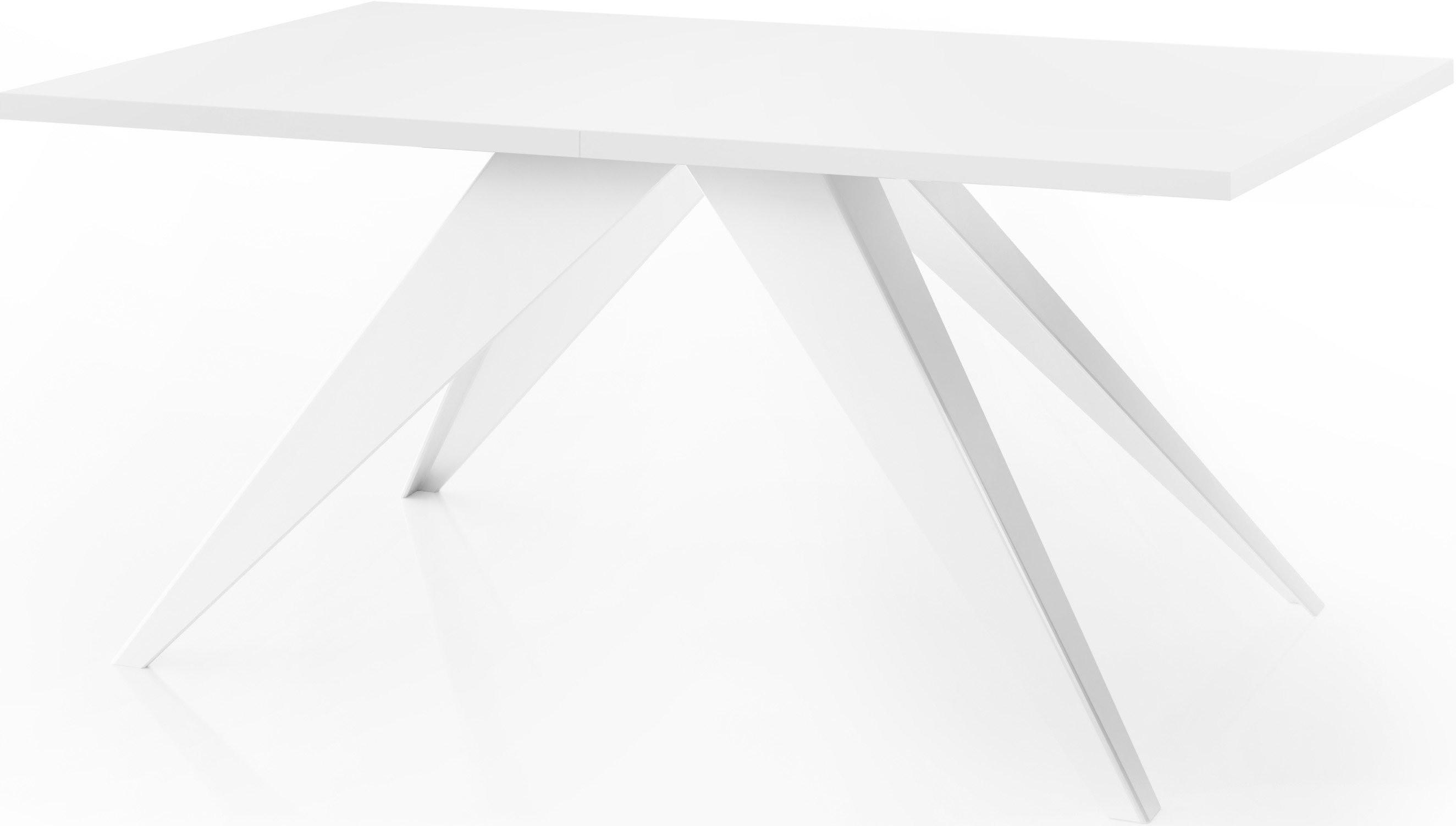 ESSTISCH Vance Weiß rechteckig ausziehbar, Weiß 140-240/80/76 cm - Weiß, Holzwerkstoff/Metall (80/240/76cm) - WFL GROUP