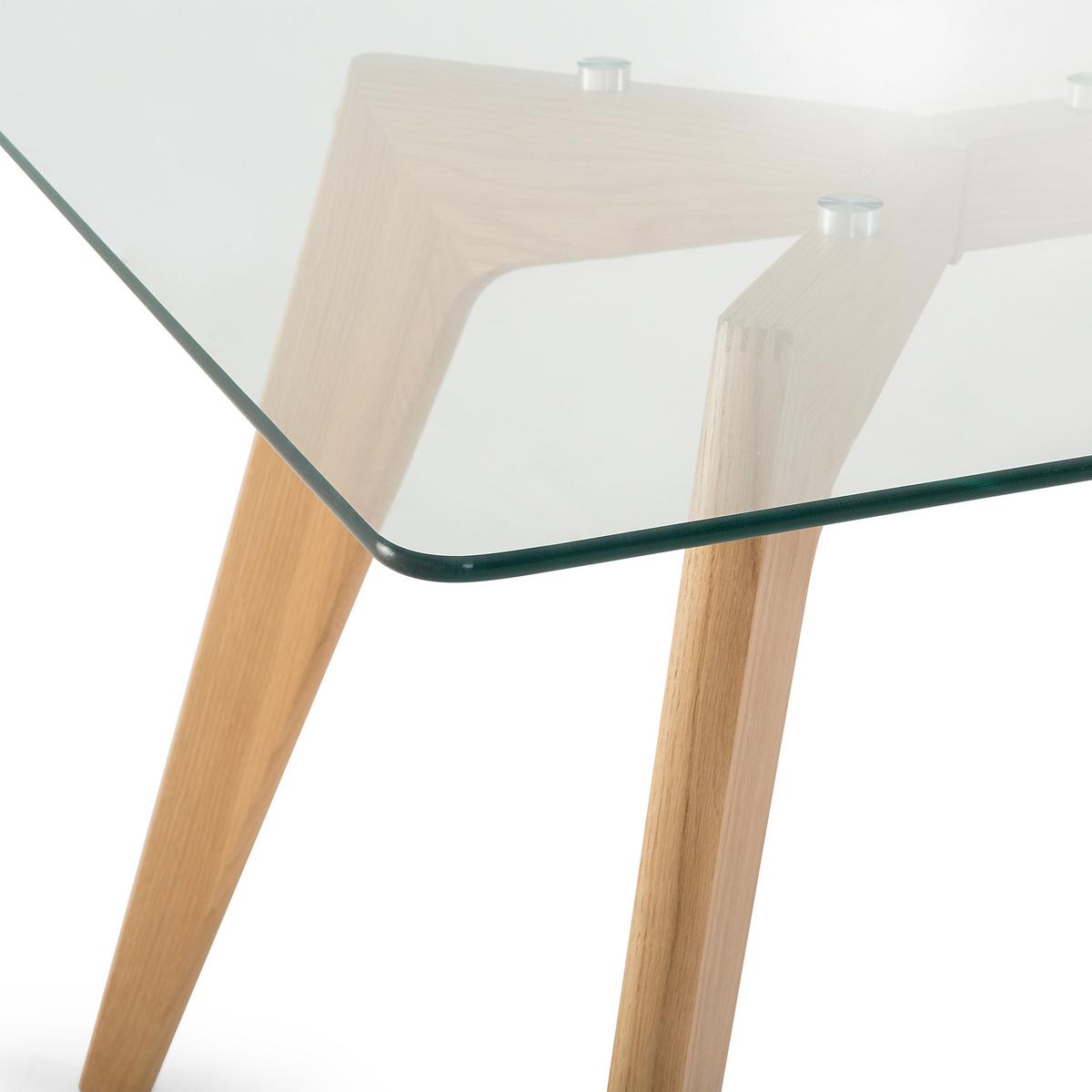 ESSTISCH Transparent 180/90 cm Glas Hudson Ii - Transparent, Glas (180/90/75cm) - Beliani