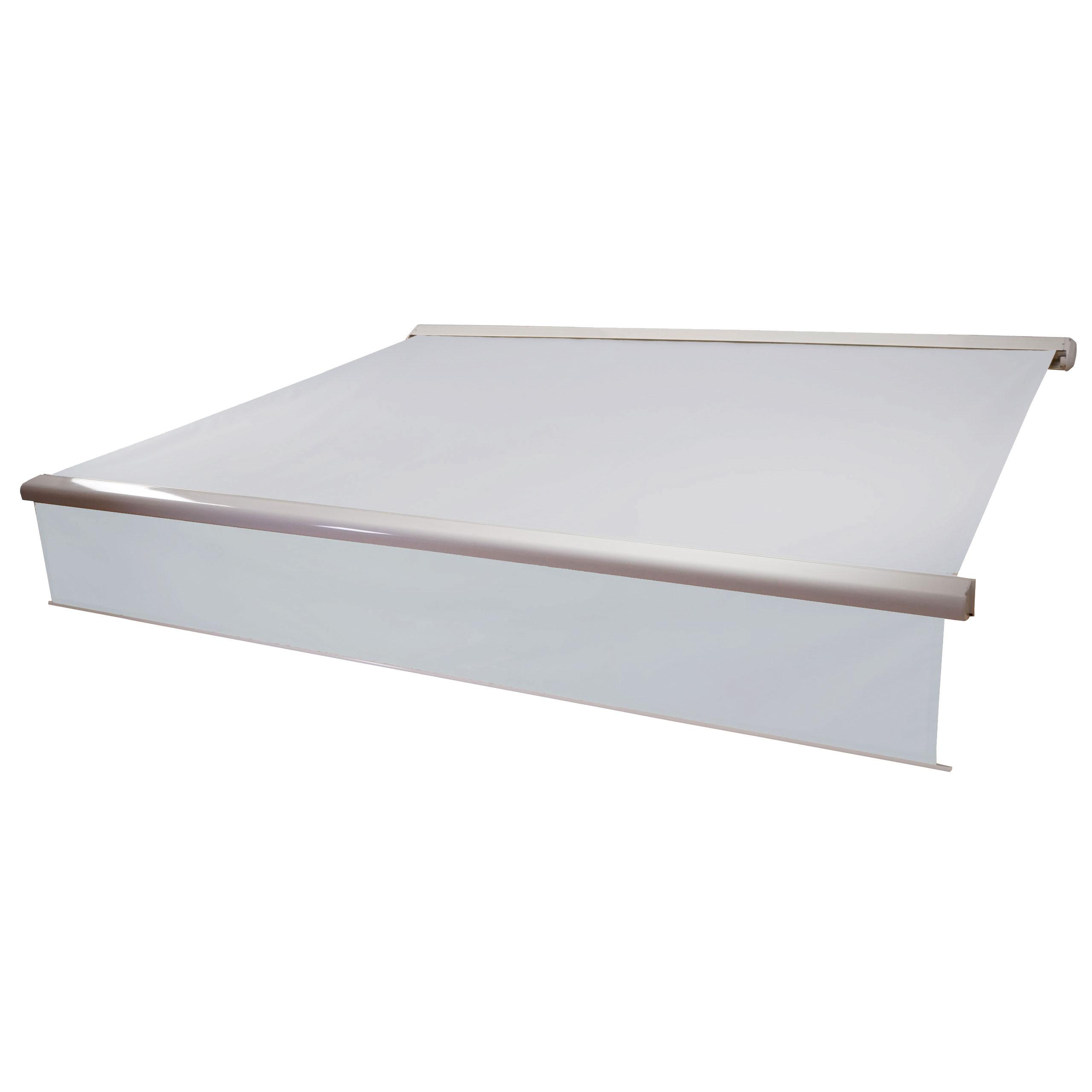 KASSETTEN-MARKISE VOLANT AUSFAHRBAR Cremeweiß - Weiß, Textil (400/15/300cm) - MCW
