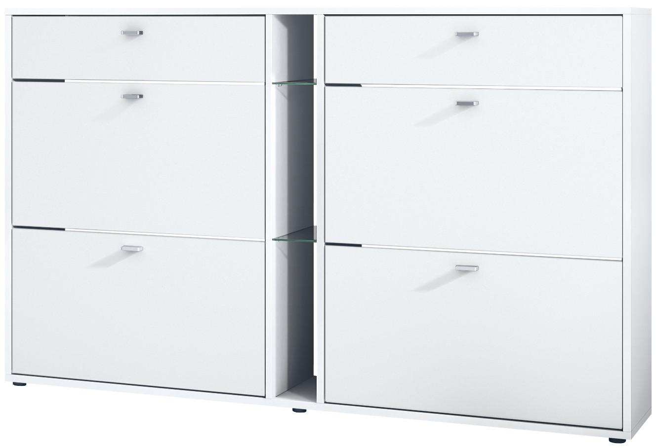 SCHUHSCHRANK Today Fronten in Weiß matt - Weiß, Holzwerkstoff (155.5/95/28cm) - Vladon