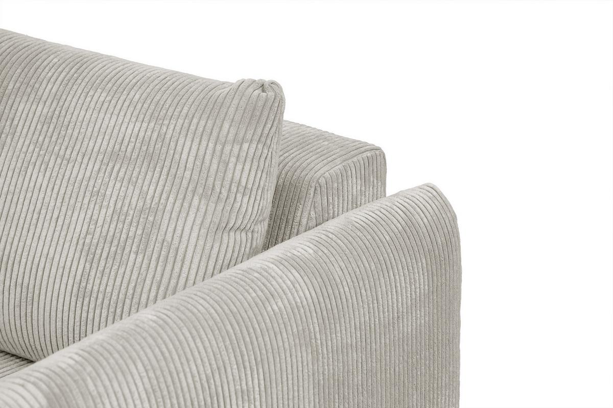 SOFA TAUER 3-Sitzer, weiß - Schwarz/Weiß, Holzwerkstoff/Kunststoff (112/84/206cm) - Wozimo